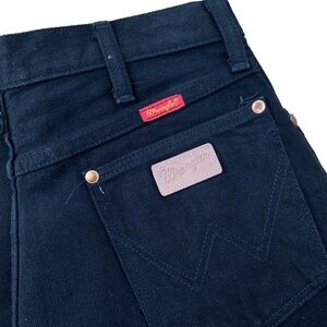 Vintage Wrangler Cowboy‎ Cut Jet Black Women's Western Jeans Size 13/14x32